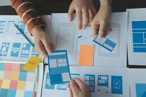 UX UI and Programming development technology. Stock Photos