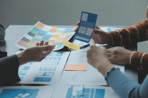 UX UI and Programming development technology. 库存照片