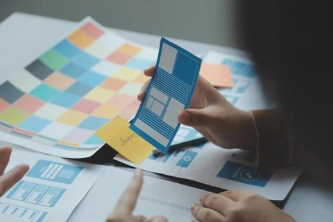 UX UI and Programming development technology. Stock-Fotos