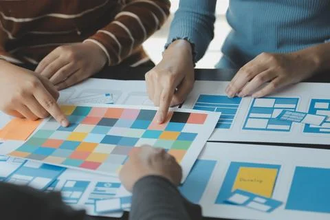 UX UI and Programming development technology. Stock Photos