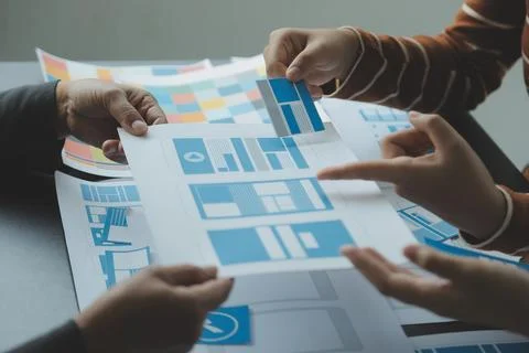 UX UI and Programming development technology. 스톡 사진