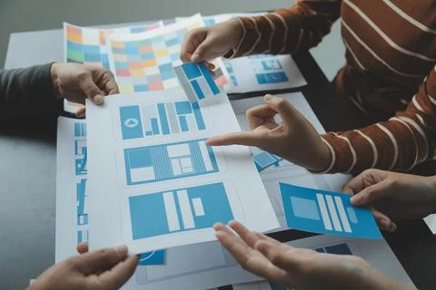 UX UI and Programming development technology. Stock Photos