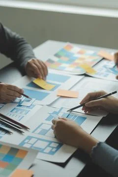 UX UI and Programming development technology. 스톡 사진