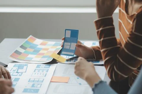 UX UI and Programming development technology. Stock Photos