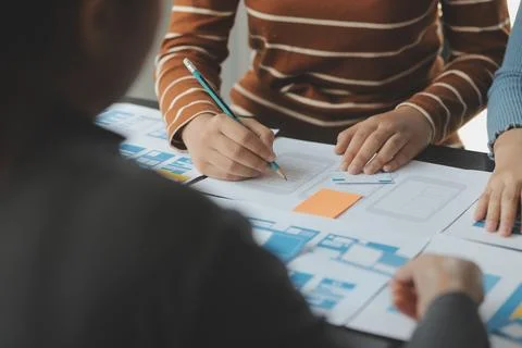 UX UI and Programming development technology. Stockfoto's