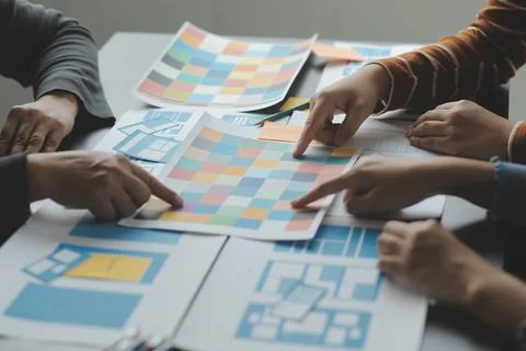 UX UI and Programming development technology. 库存照片