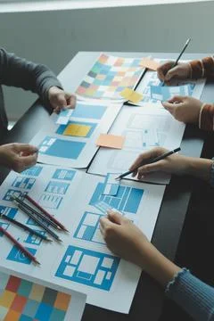 UX UI and Programming development technology. Stock Photos