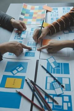 UX UI and Programming development technology. Stock Photos