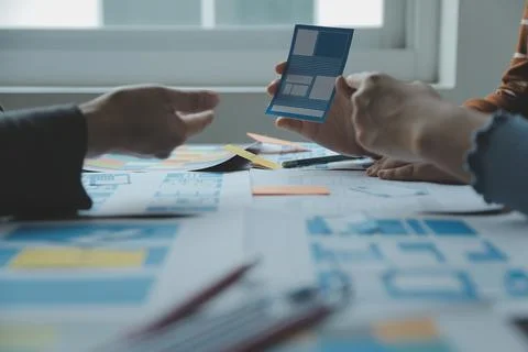 UX UI and Programming development technology. Stock Photos