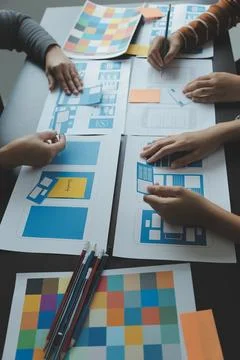 UX UI and Programming development technology. Stock-Fotos