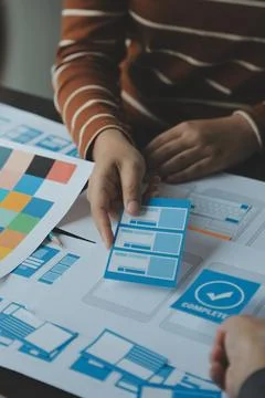 UX UI and Programming development technology. Stock-Fotos