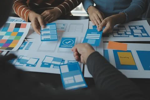 UX UI and Programming development technology. Fotos de archivo