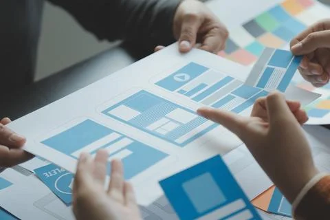 UX UI and Programming development technology. 스톡 사진