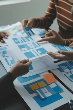 UX UI and Programming development technology. Foto stock