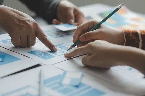 UX UI and Programming development technology. Stock Photos