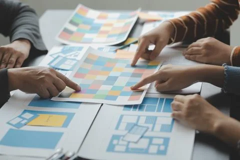 UX UI and Programming development technology. Stockfoto's