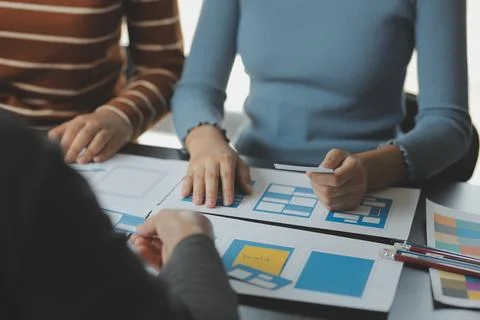 UX UI and Programming development technology. 스톡 사진