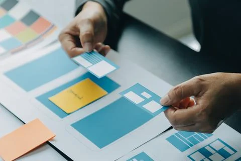 UX UI and Programming development technology. Stock Photos