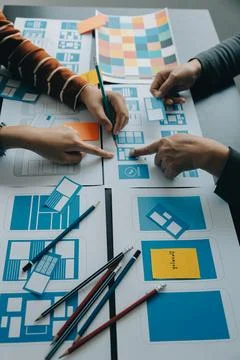 UX UI and Programming development technology. 스톡 사진