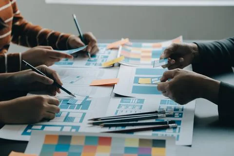 UX UI and Programming development technology. 库存照片