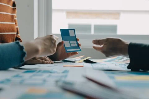 UX UI and Programming development technology. 스톡 사진