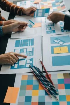 UX UI and Programming development technology. Stock Photos