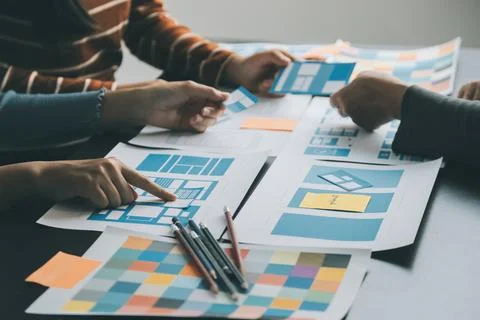 UX UI and Programming development technology. Stock Photos