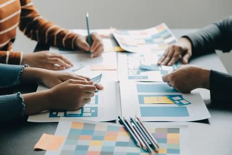 UX UI and Programming development technology. 스톡 사진