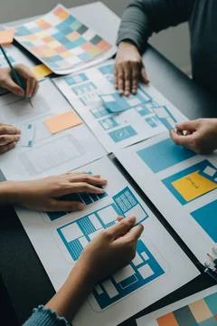 UX UI and Programming development technology. Stock-Fotos