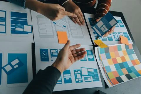 UX UI and Programming development technology. Stock Photos