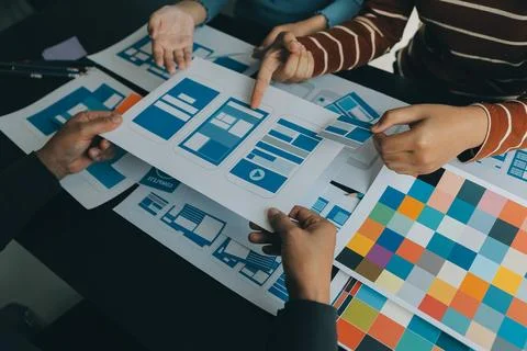 UX UI and Programming development technology. 库存照片