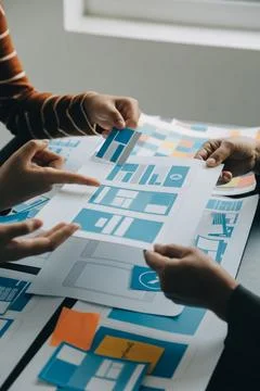 UX UI and Programming development technology. 스톡 사진