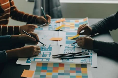 UX UI and Programming development technology. 库存照片