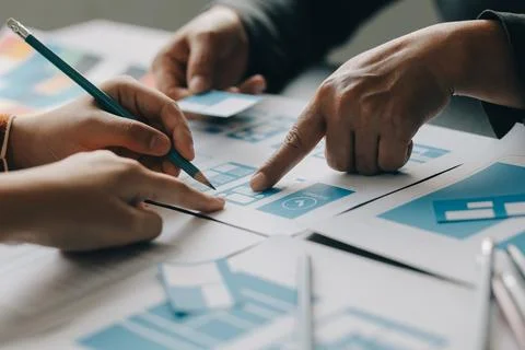 UX UI and Programming development technology. 库存照片