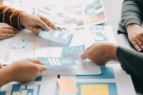 UX UI and Programming development technology. 库存照片