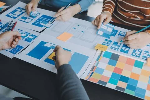 UX UI and Programming development technology. Stock-Fotos