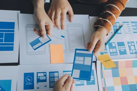 UX UI and Programming development technology. Stock-Fotos