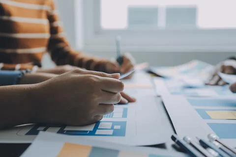 UX UI and Programming development technology. Fotos Stock