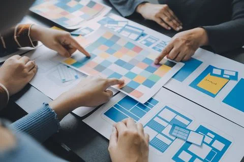 UX UI and Programming development technology. Stock Photos