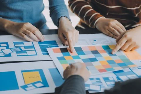 UX UI and Programming development technology. Stock-Fotos