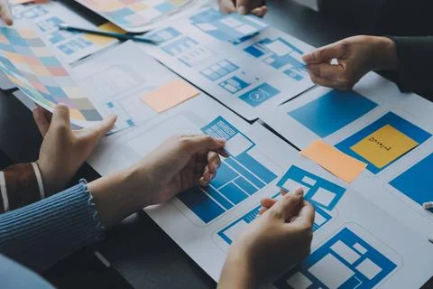 UX UI and Programming development technology. Fotos de archivo