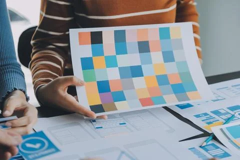 UX UI and Programming development technology. 스톡 사진