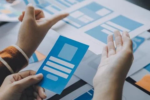 UX UI and Programming development technology. Stock Photos