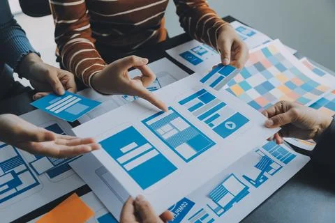 UX UI and Programming development technology. Foto stock