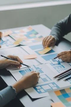 UX UI and Programming development technology. Foto stock