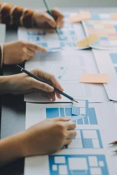 UX UI and Programming development technology. Stock Photos