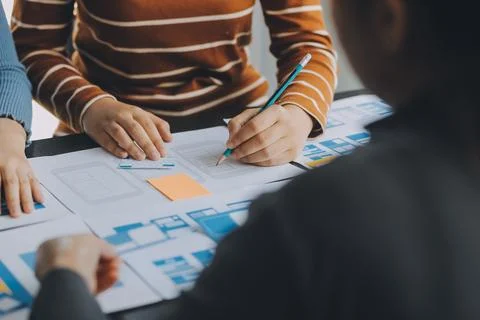 UX UI and Programming development technology. Foto stock