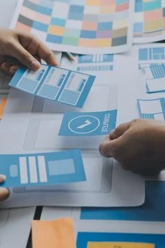 UX UI and Programming development technology. Foto stock