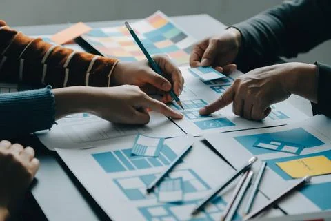 UX UI and Programming development technology. Stock-Fotos