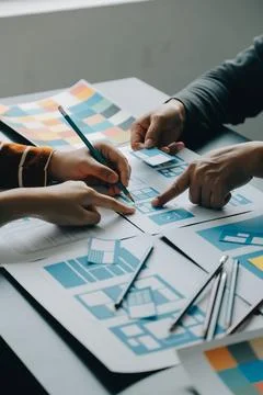 UX UI and Programming development technology. Stock Photos